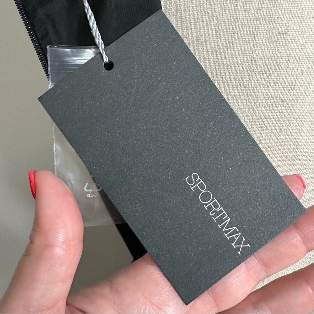 NWT | SPORTMAX | Square Neckline Knee-Length Dress | Black | Size 8 - Picture 11 of 16